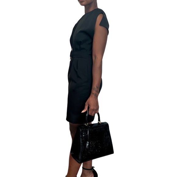 Black Dress with Cinched Waist - Picture 7 of 10